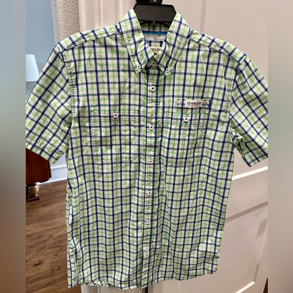 Magellan Men’s Green/Blue Plaid Shirt